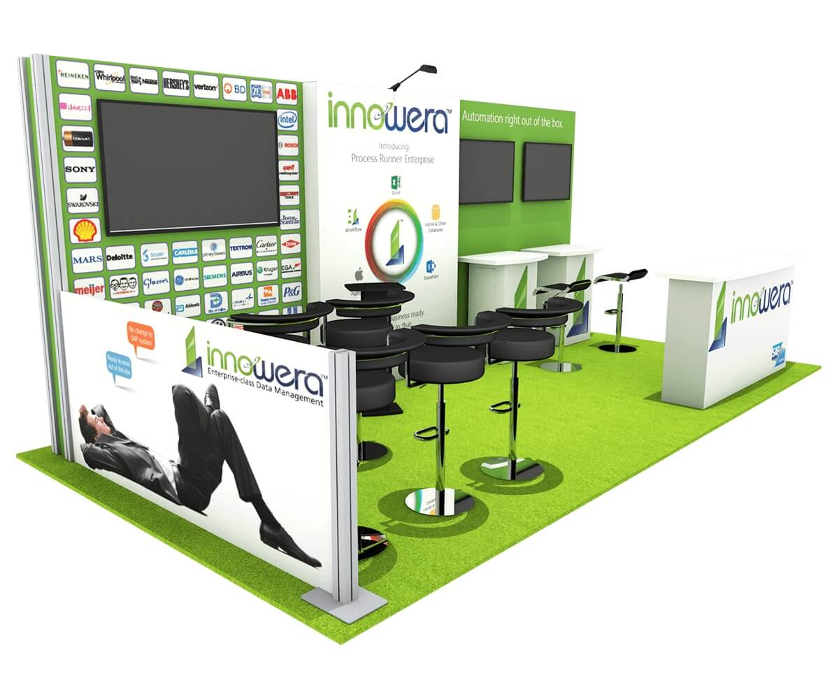 Exhibit trade show booth rental