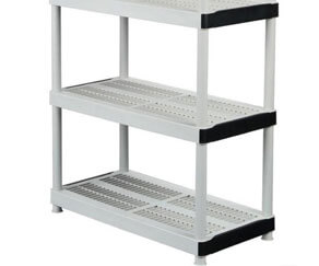 trade show storage shelf